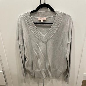Grey Sweater V Neck